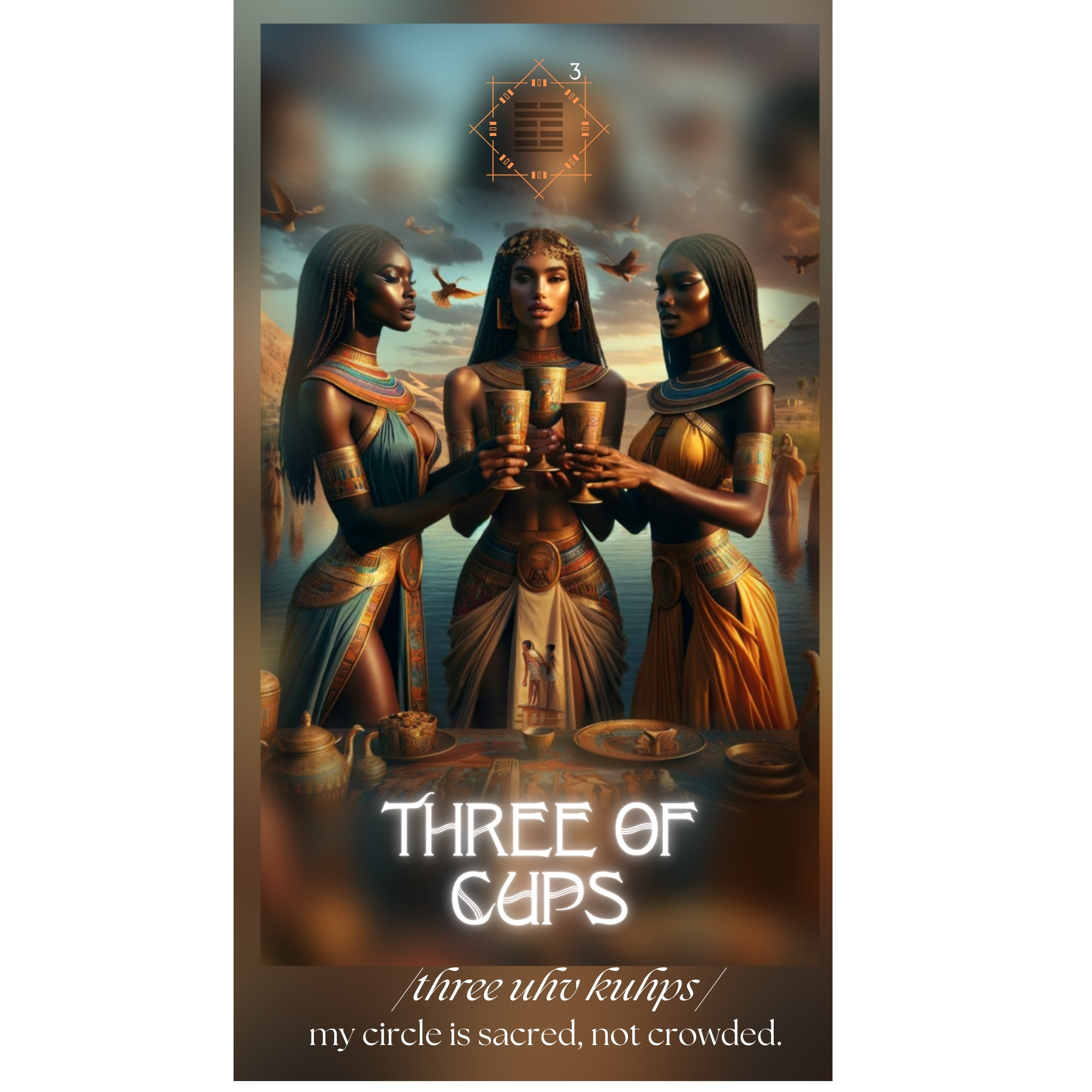 (Medium Unisex) Three of Cups T-Shirt - Image 2